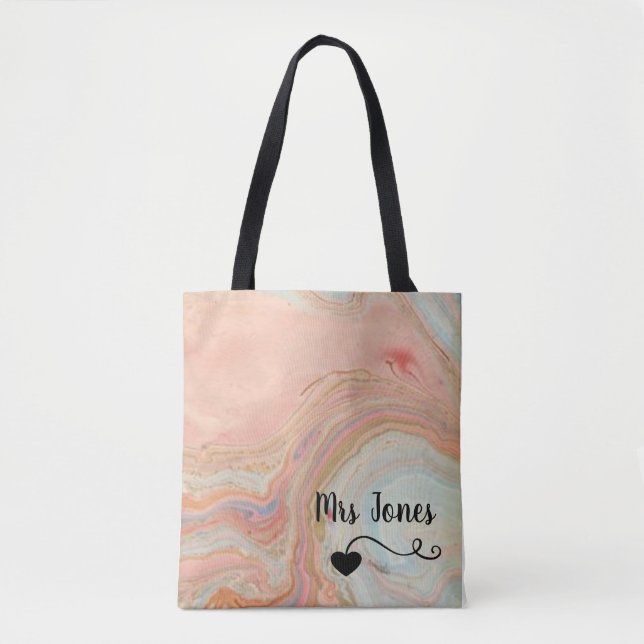 Tote Bag Conception cardiaque Tourbillonnant personnalisée (Devant)