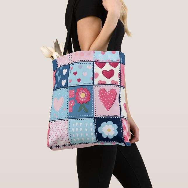 Tote Bag Conception Charming Cute Patchwork (De près)