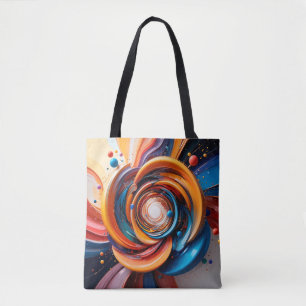 Tote Bag Conception colorée abstraite tourbillonnante