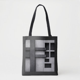 Tote Bag Conception d'architecture brutaliste Art fin Cubis