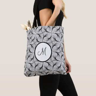 Tote Bag Conception d'art abstrait noir et blanc personnali