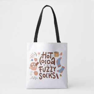 Tote Bag Conception de cacao chaud et de chaussettes moelle