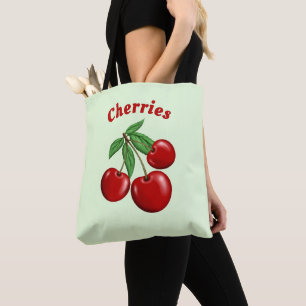 Tote Bag Conception de Cerises Rouges Personnalisées