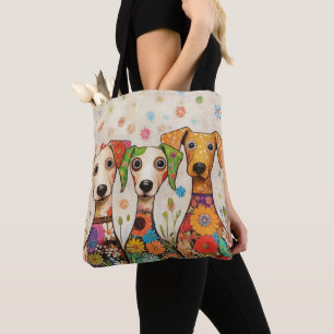 Tote Bag Conception de chien mignonne et colorée