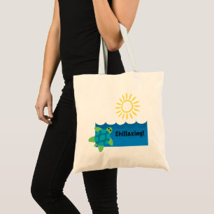 Tote Bag Conception de chillaxage de tortue - Budget Fourre
