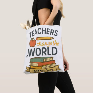 Tote Bag Conception de citation d'enseignant personnalisée