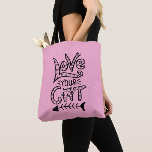 Tote Bag Conception de citation rose mignonne d'amour pour 