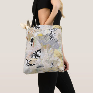 Tote Bag Conception de collage abstrait élégant neutre