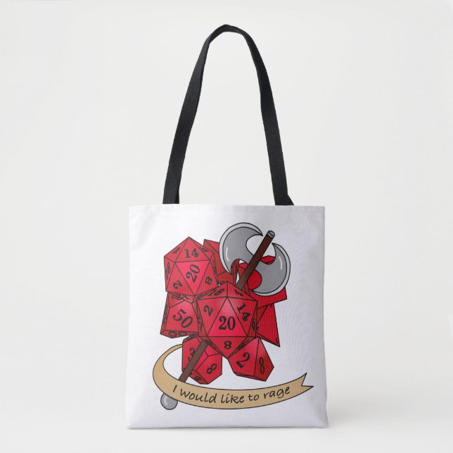 Tote Bag Conception de dés barbares (Devant)