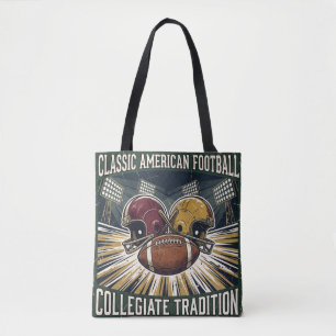Tote Bag Conception de football américain classique vintage