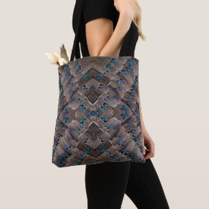 Tote Bag Conception de fractale plume de faisan