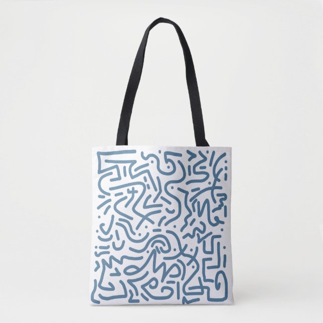 Tote Bag Conception de la ligne bleue (Devant)