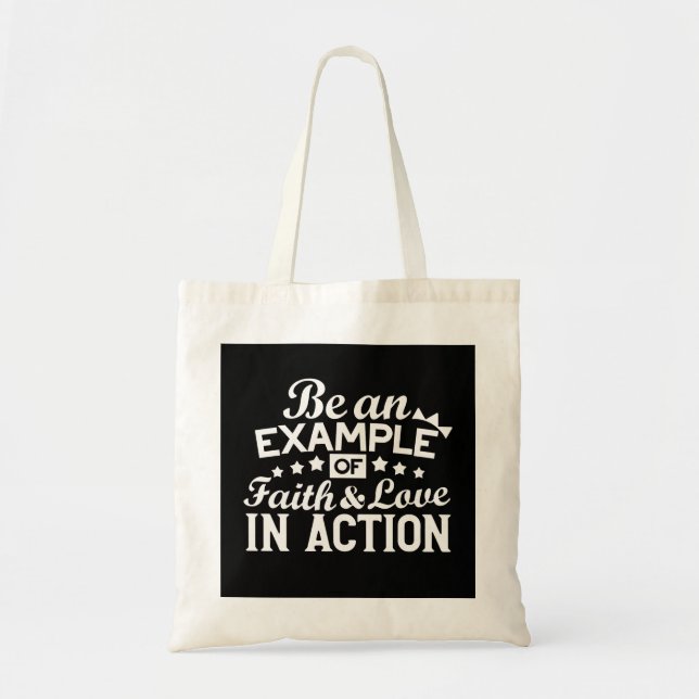 Tote Bag Conception de la motivation chrétienne - Foi, Amou (Devant)