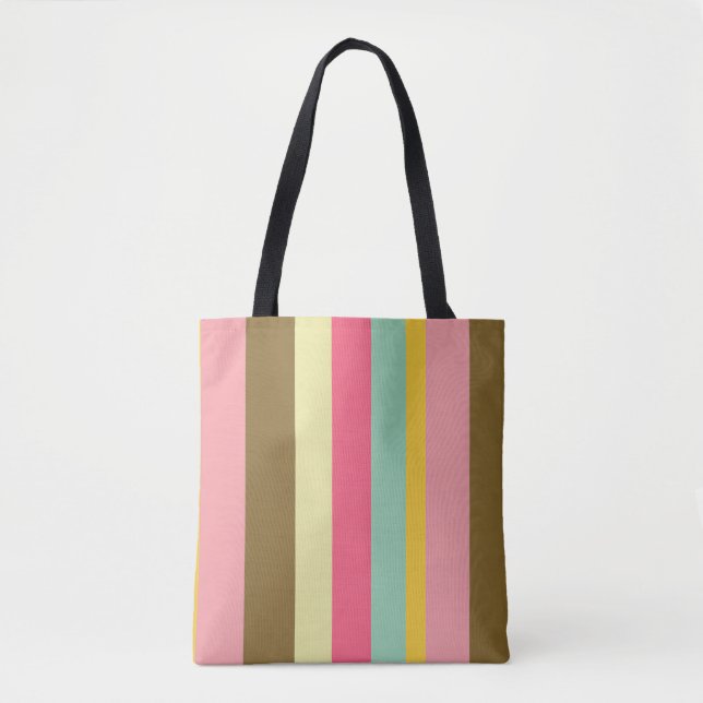Tote Bag Conception de la palette de couleurs à bande estiv (Devant)