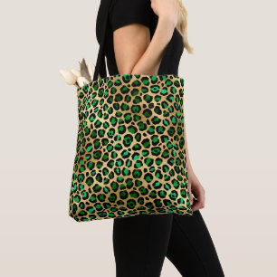 Tote Bag Conception de la série Safari Émeraude et Or 8