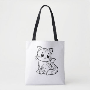 TOTE BAG CONCEPTION DE L'ART CAT CUTE