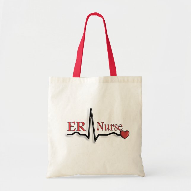Tote Bag Conception de l'infirmière QRS d'ER (Devant)