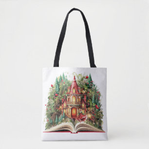 Tote Bag Conception de livres de Noël festifs