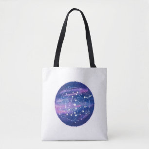 Tote Bag Conception de lune de galaxie minimale Art esthé
