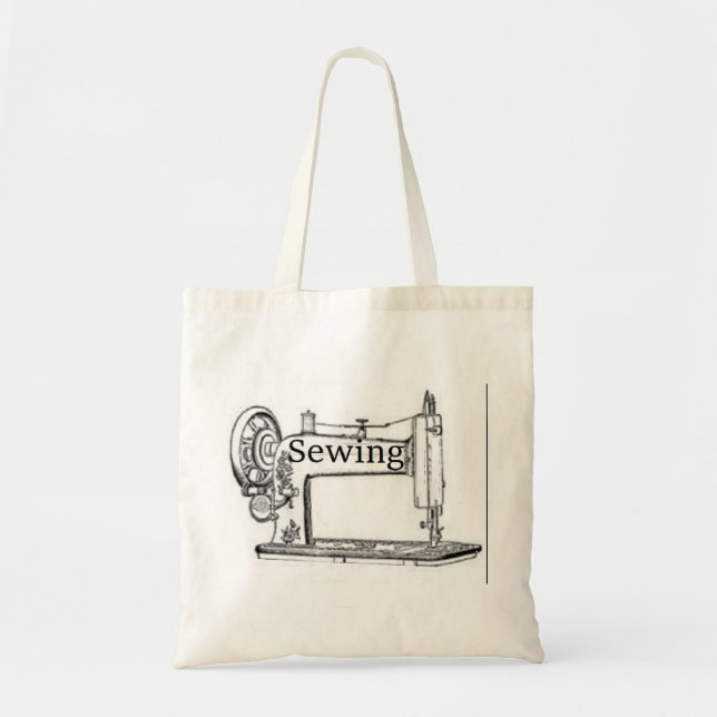 Tote Bag Conception de machine à coudre (Devant)
