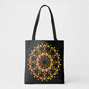 Tote Bag Conception de mandala unique doré-95747