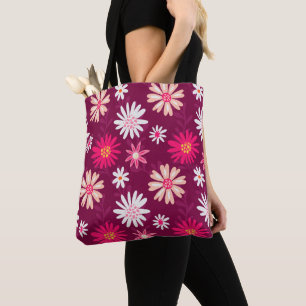 Tote Bag Conception de marguerite Magenta