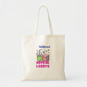 Tote Bag conception de matcha et de livres