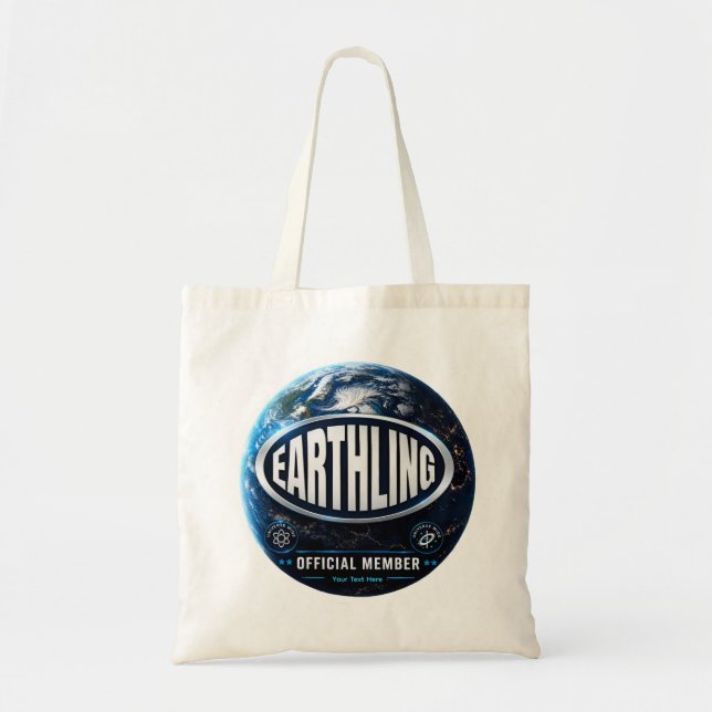 Tote Bag Conception de membre officiel de terrien (Devant)