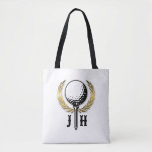 Tote Bag Conception de monogramme Gold Golf