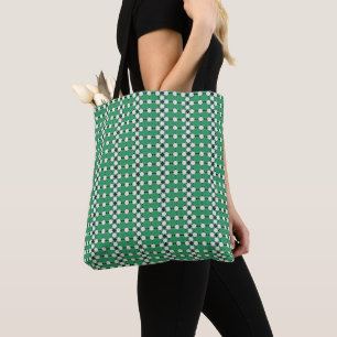 Tote Bag Conception de motif abstrait géométrique émeraude