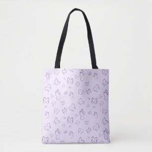 Tote Bag Conception de Motif de papillon violet
