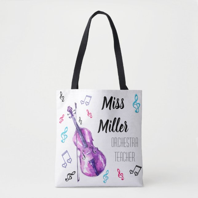 Tote Bag Conception de professeur d'orchestre (Devant)