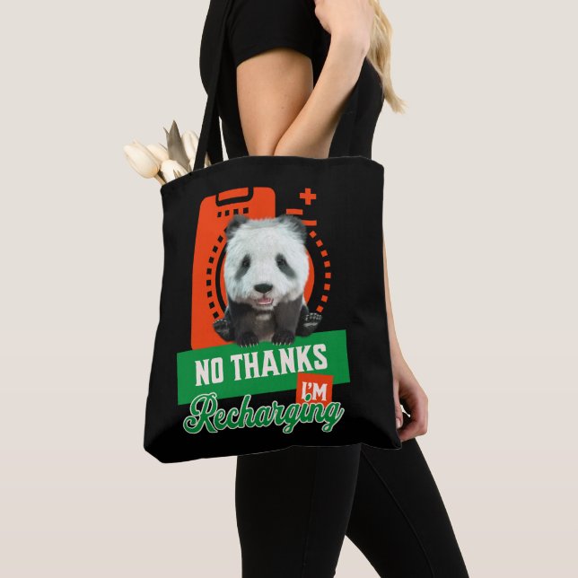 Tote Bag Conception de recharge de batterie d'introverti pa (De près)