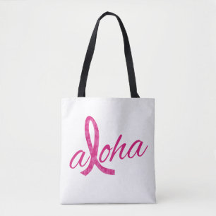 Tote Bag Conception de ruban rose Esprit Aloha pour le canc