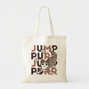 Tote Bag Conception de saut de chat - Artwork de purr de sa