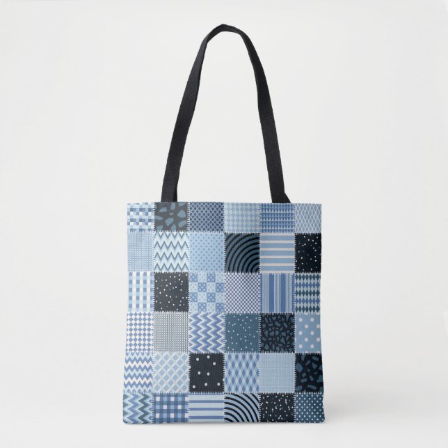 Tote Bag Conception de surfaces composées. Motif de patchwo (Devant)