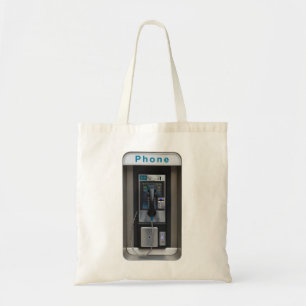 Tote Bag Conception de téléphone public rétro, Art de cabin