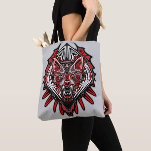Tote Bag Conception de totem tribal Haida Loup