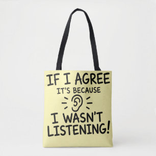 Tote Bag Conception de typographie de citation drôle