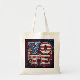 Tote Bag Conception de typographie de drapeau américain VOT