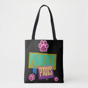 Tote Bag Conception d'empreinte de patte de cœur rose « Pro