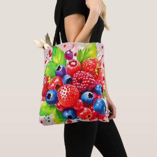 Tote Bag Conception Éclaboussure de Baies d'Été
