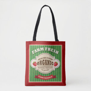 Tote Bag Conception fraîche d'affiche de rétro ferme