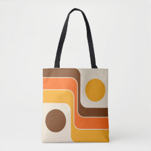 Tote Bag Conception géométrique du style rétro de la mi-ann