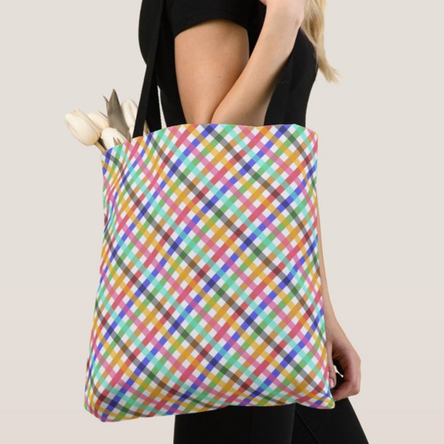 Tote Bag Conception multicouleur En vichy Motif Plaid (Créateur téléchargé)