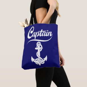 Tote Bag Conception nautique d'ancre de voilier capitaine