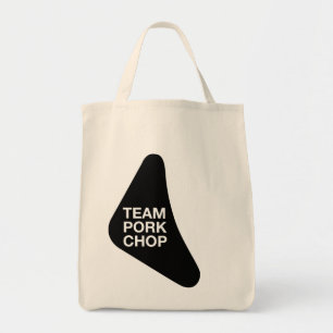 Tote Bag Conception noire de côtelette de porc