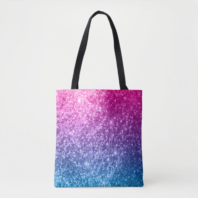 Tote Bag Conception partout d'impression de rose, pourpre (Devant)
