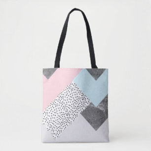 Tote Bag Conception pointillée par marbre en pastel de