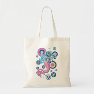 Tote Bag Conception rose de cercles de sirène de nageoire